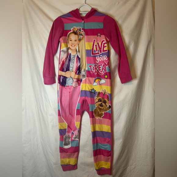 Nickelodeon JoJo Siwa Fitted Pajamas Girls Size Med Multicolor Graphic 1 Piece - Picture 1 of 3